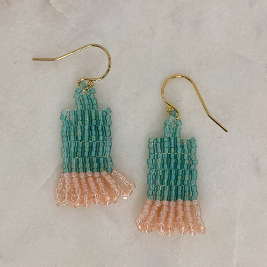 Lila Seed Bead Earrings